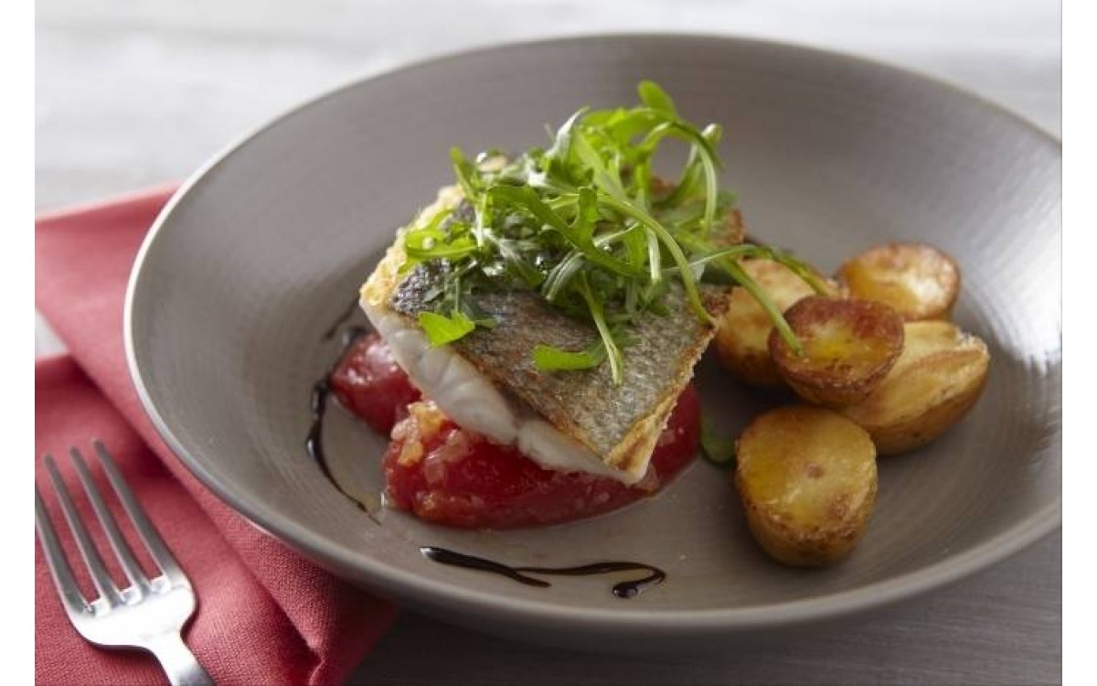 Crispy fillet of sea bass 