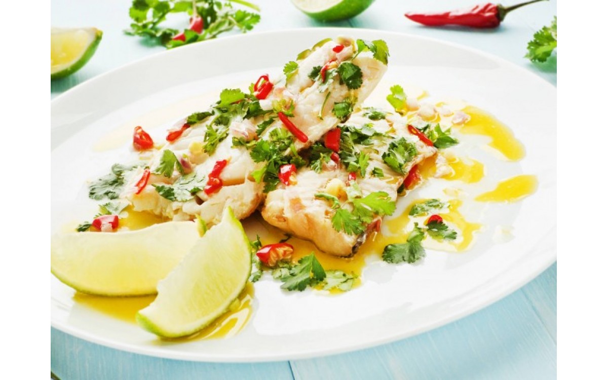 Oven-Roasted Sea bass with Ginger  
